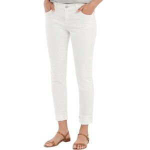 CAbi jeans soft white denim slim boyfriend fit size 16